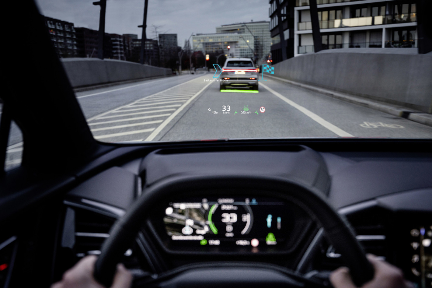 Audi Q4 e-tron affichage réalité augmentée